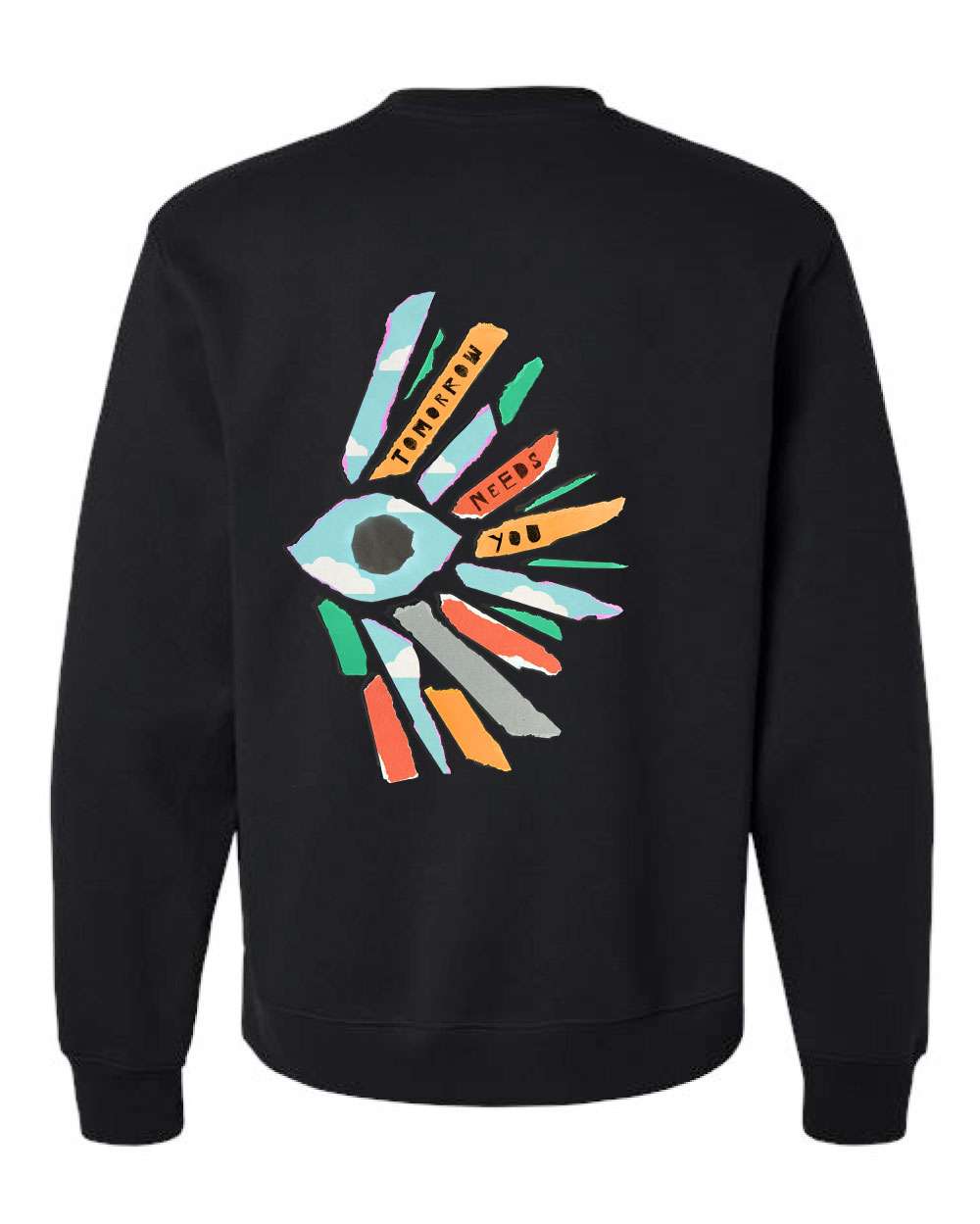 Tomorrow Needs You Eye Black Heavyweight Crew - Image 3