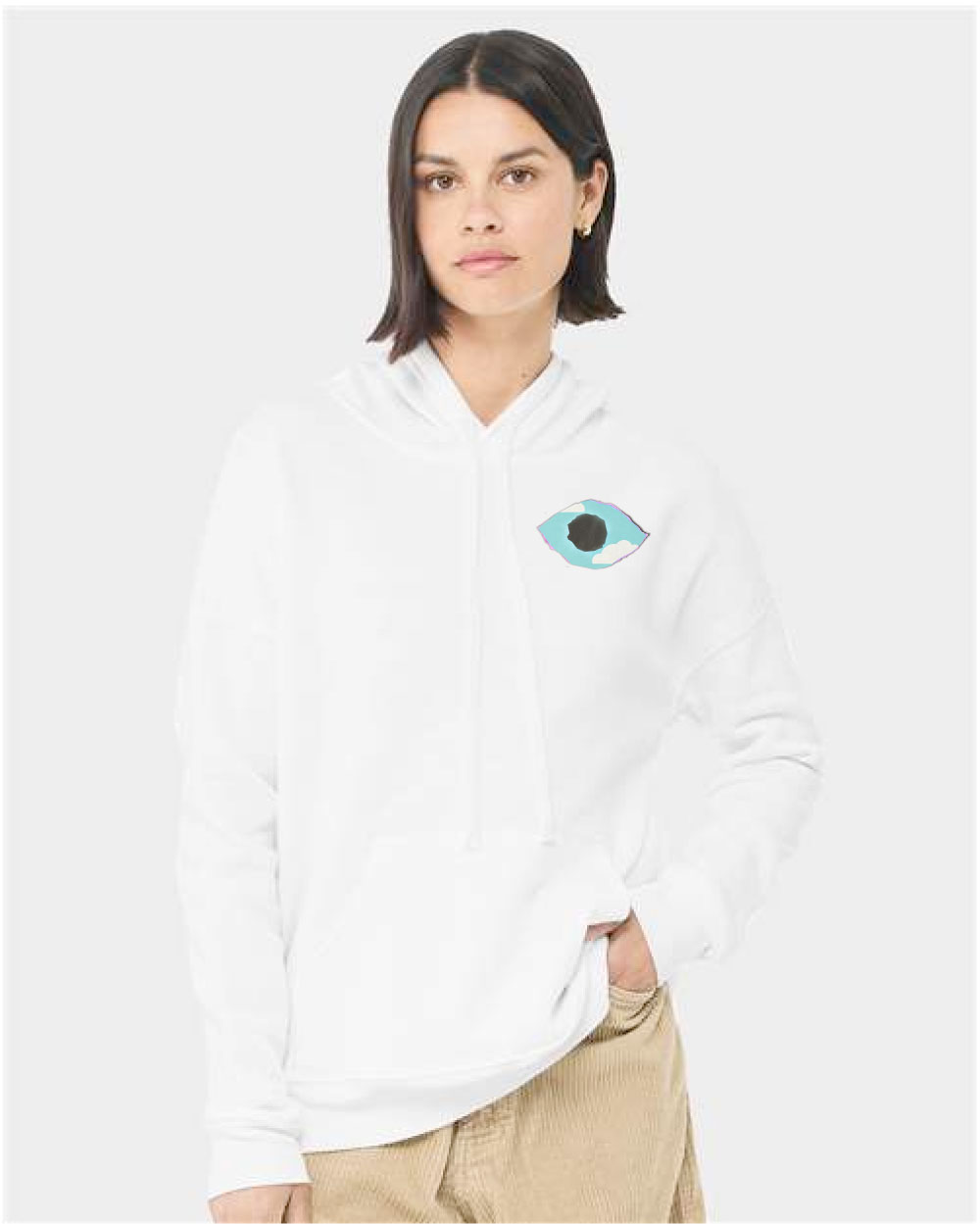 Tomorrow Needs You Eye White Hoodies - Image 2